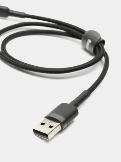 Кабель Baseus Cafule USB - Lightning, 1 м, 1 шт., черный/серый - фотография № 14