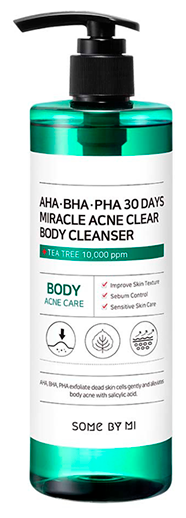 Очищающий гель для проблемной кожи тела Some By Mi AHA BHA PHA 30 Days Miracle Acne Clear Body Cleanser 400 мл