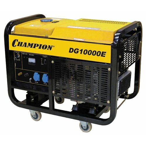 Дизельный генератор CHAMPION DG10000E, (11000 Вт) щетки коллекторные для генератора дизельного champion dg10000e 3