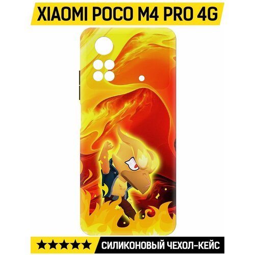 Чехол-накладка Krutoff Soft Case Brawl Stars - Ворон-Феникс для Xiaomi Poco M4 Pro черный чехол накладка krutoff soft case brawl stars ворон феникс для xiaomi poco x5 pro черный