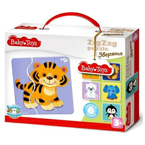 Пазлы макси зигзаг Зверята 18 элементов (Baby Toys)