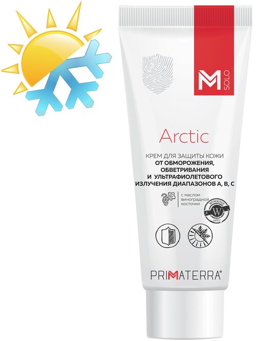 Средство ( крем ) М SOLO ARCTIC для защиты кожи лица и рук от обморожения, обветривания и УФ-излучения SPF30, 100мл.