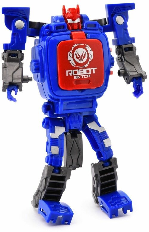 Детские часы робот игрушка трансформер, синие