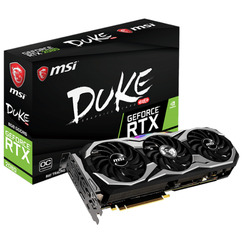 фото Видеокарта MSI GeForce RTX 2080 1515MHz PCI-E 3.0 8192MB 14000MHz 256 bit 3xDisplayPort HDMI HDCP DUKE OCV1 Retail