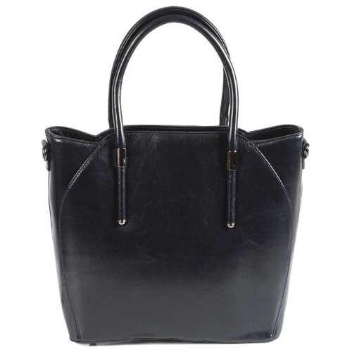 фото Сумка тоут meyninger, натуральная кожа, темно-синий