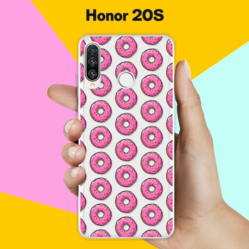 Силиконовый чехол Пончики на Honor 20s силиконовый чехол на honor 20s хонор 20s кот рисунок черно белый