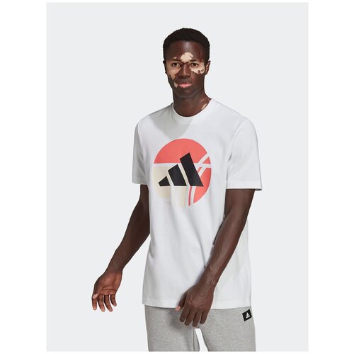 Футболка муж. HB6548/adidas/M EXTERNAL TEE/WHITE/размер S