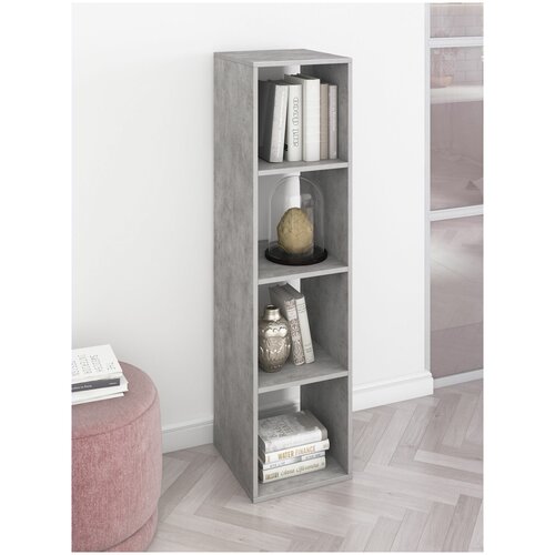 Стеллаж Ник 4 ячейки, серый