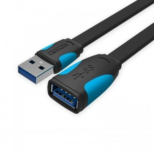 Кабель удлинительный USB 3.0 AM-AF 1.5м Vention VAS-A13-B150 плоский