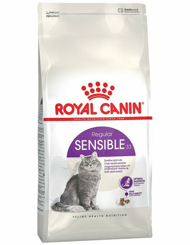 Сухой корм для кошек Royal Canin Sensible 33 с чувствительной пищеварительной системой (от 1 до 7 лет) 400 г