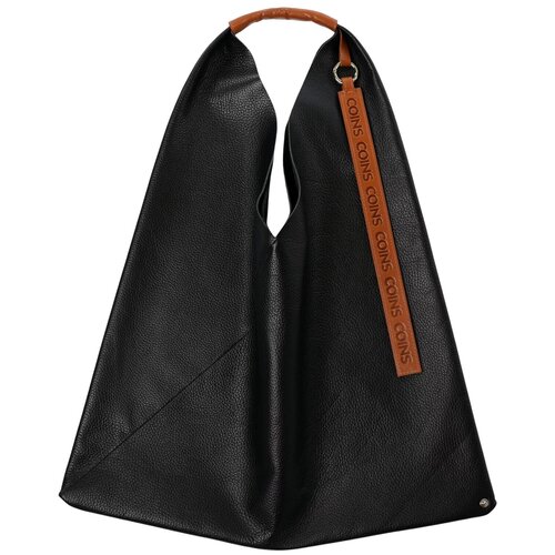 Женская кожаная сумка CNS-COINS VALLI (чёрный) caviar из натуральной кожи