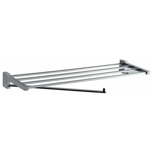 Полка с двумя поворотными держателями для полотенец DUO-CHR-62781