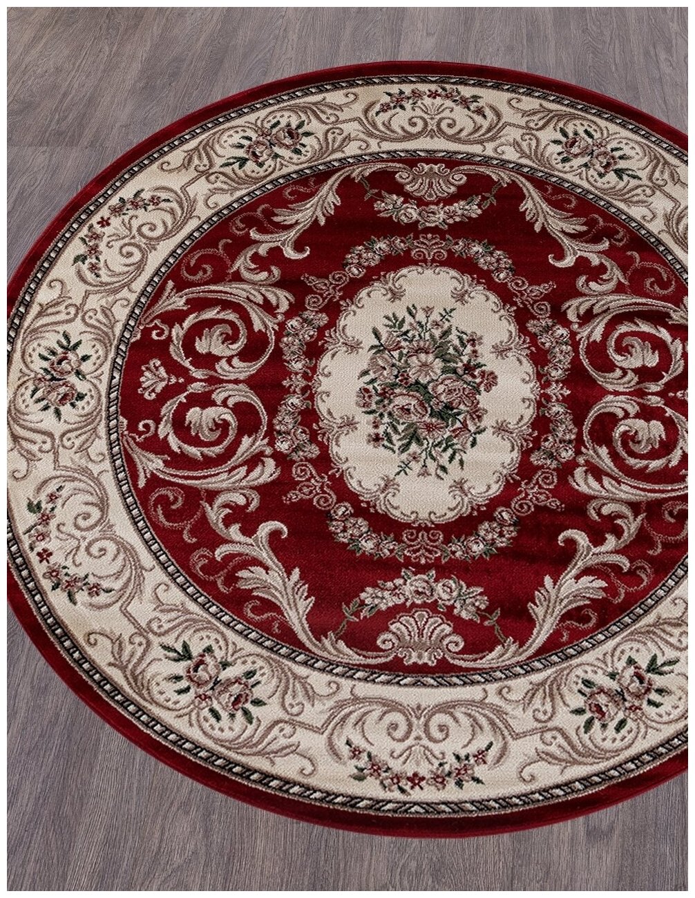 фото Ковер COLIZEY - Круг Красный, Классический, Ковер на пол, в гостиную, спальню, в ассортименте, Турция, Бельгия, Россия (200 см. на 200 см.)