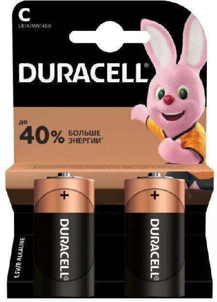 Батарейка DURACELL LR14 MN1400 BL2, упаковка 2 шт.