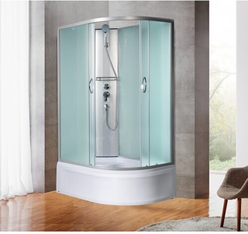 фото Душевая кабина River Nara 90x80 10000008781 стекло матовое, профиль матовый хром, левая