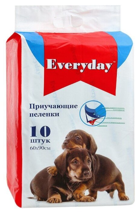 EVERYDAY впитывающие пеленки для животных гелевые 10шт 60х90см (15)