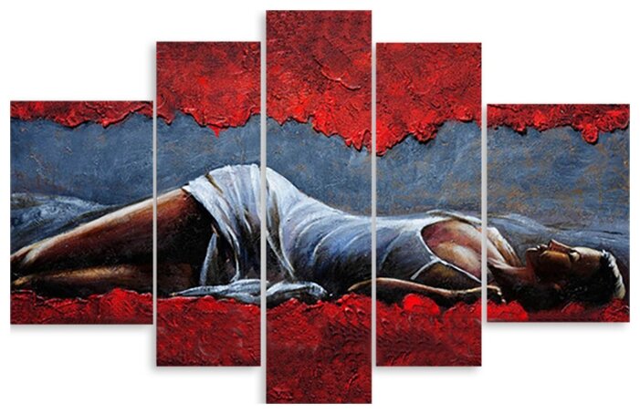 Модульная картина на холсте "Спящая красавица" 120x84 см