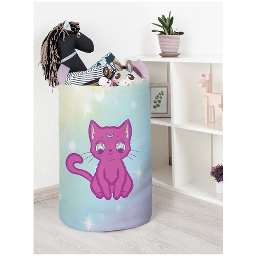 Корзина для игрушек JoyArty Кот на радуге 40x60 см