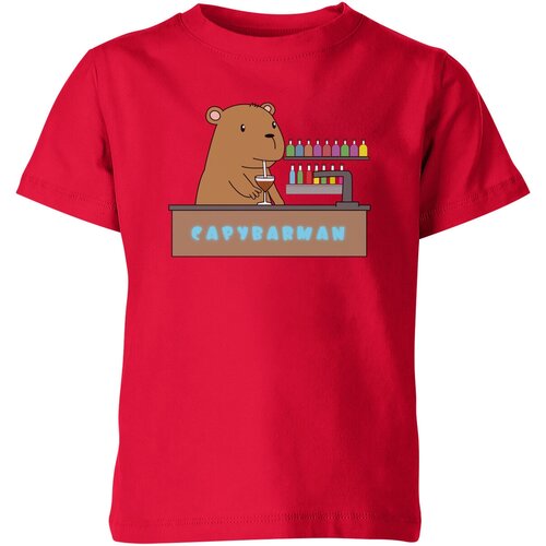 Футболка Us Basic, размер 4, красный мужская футболка капибара capybara капибармен s желтый