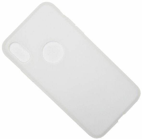 Чехол для iPhone X, iPhone Xs силиконовый матовый тонкий <белый>
