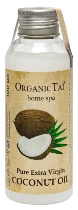 Organic TAI Чистое кокосовое масло холодного отжима, 100 мл