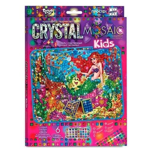 Danko Toys Набор алмазной вышивки Crystal Mosaic Русалочка (CRMk-01-05) данко тойс набор креативного творчества самоклеящиеся кристаллы серии crystal art cart 01 09 59976000542