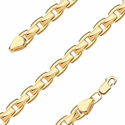 фото Золотой браслет плетение фантазийное магнат м7004, размер 23 diamant-online