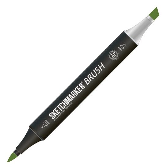 Маркер Sketchmarker Brush двухсторонний на спирт.основе цв.G51 Нефрит