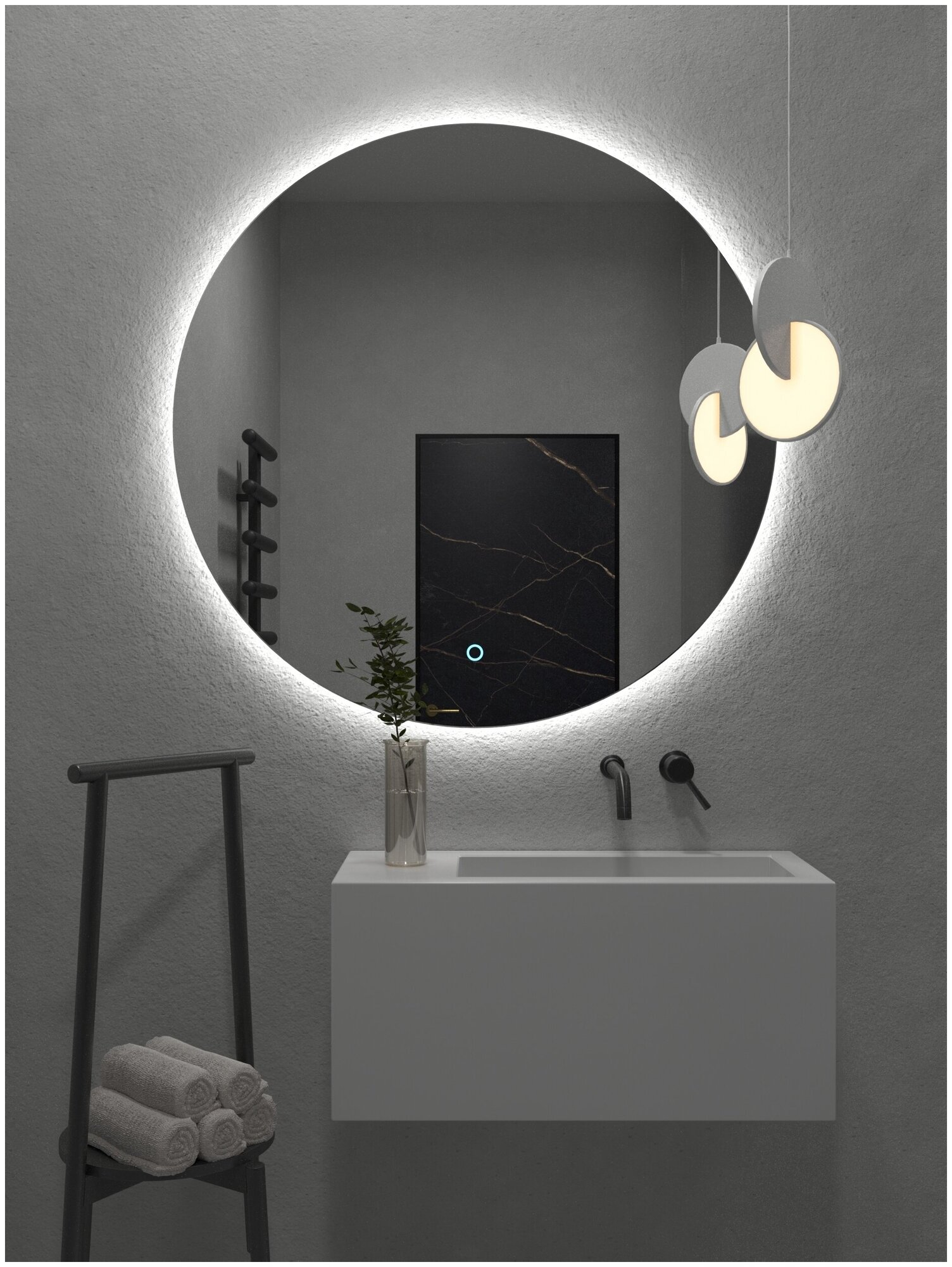 Зеркало круглое Onika Сола 50 с LED подсветкой - фотография № 4