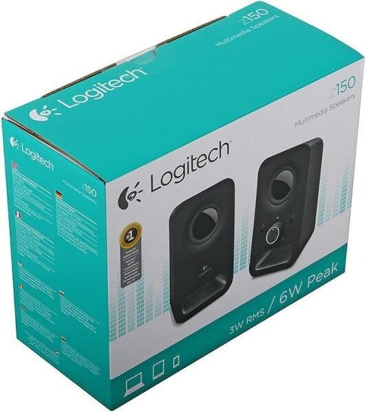 Фронтальный громкоговоритель Акустическая система 2.0 Logitech Z150, черный - фотография № 2