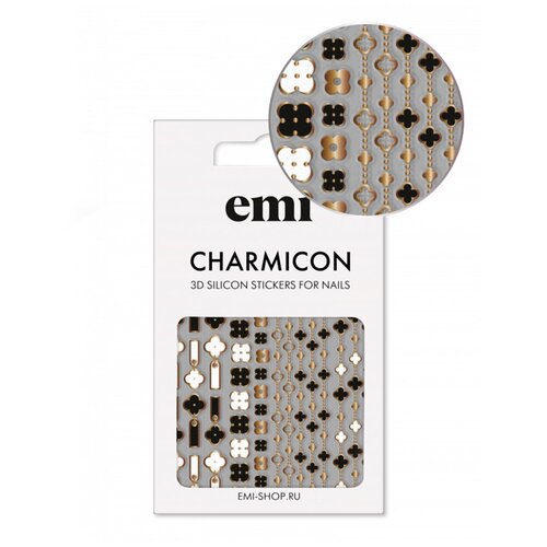 E.Mi, 3D-стикеры №185 Четырехлистник Charmicon 3D Silicone Stickers