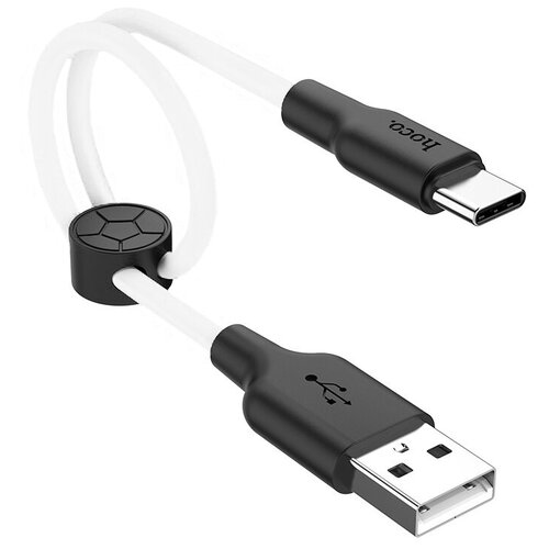 USB кабель Hoco X21 Plus Silicon Type-C (L=0.25м) черный с белым usb кабель hoco x21 plus silicon type c l 0 25м черный с белым