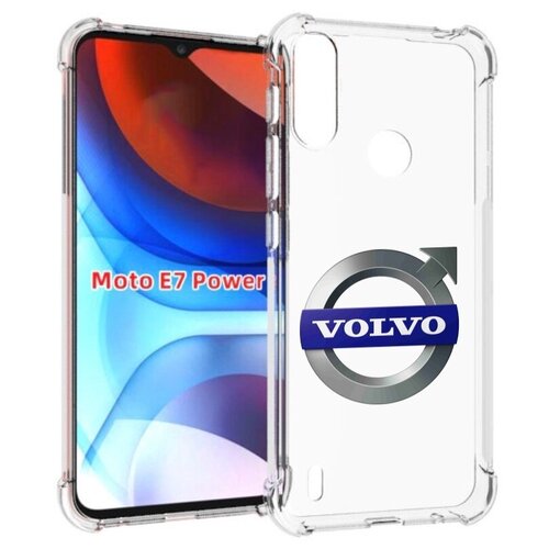Чехол MyPads volvo мужской для Motorola Moto E7 Power задняя-панель-накладка-бампер