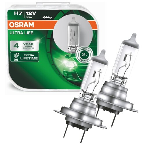 фото Лампа автомобильная галогенная Osram ULTRA LIFE H7 64210ULT-HCB 12V 55W 2 шт.