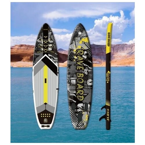 фото Надувная sup-доска (сапборд) rave board splash 335x83x15 cm, полный комплект funwater