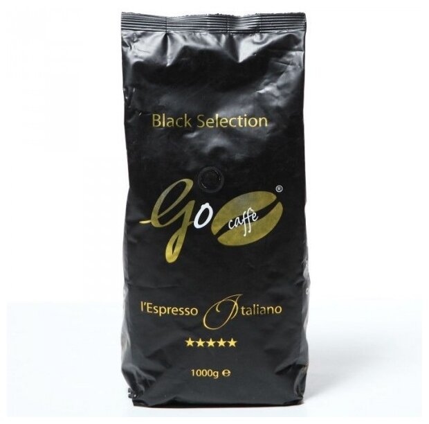 Кофе в зернах Goriziana Caffe Go Caffe Black Selection, Exclusive Blend, 1 кг.