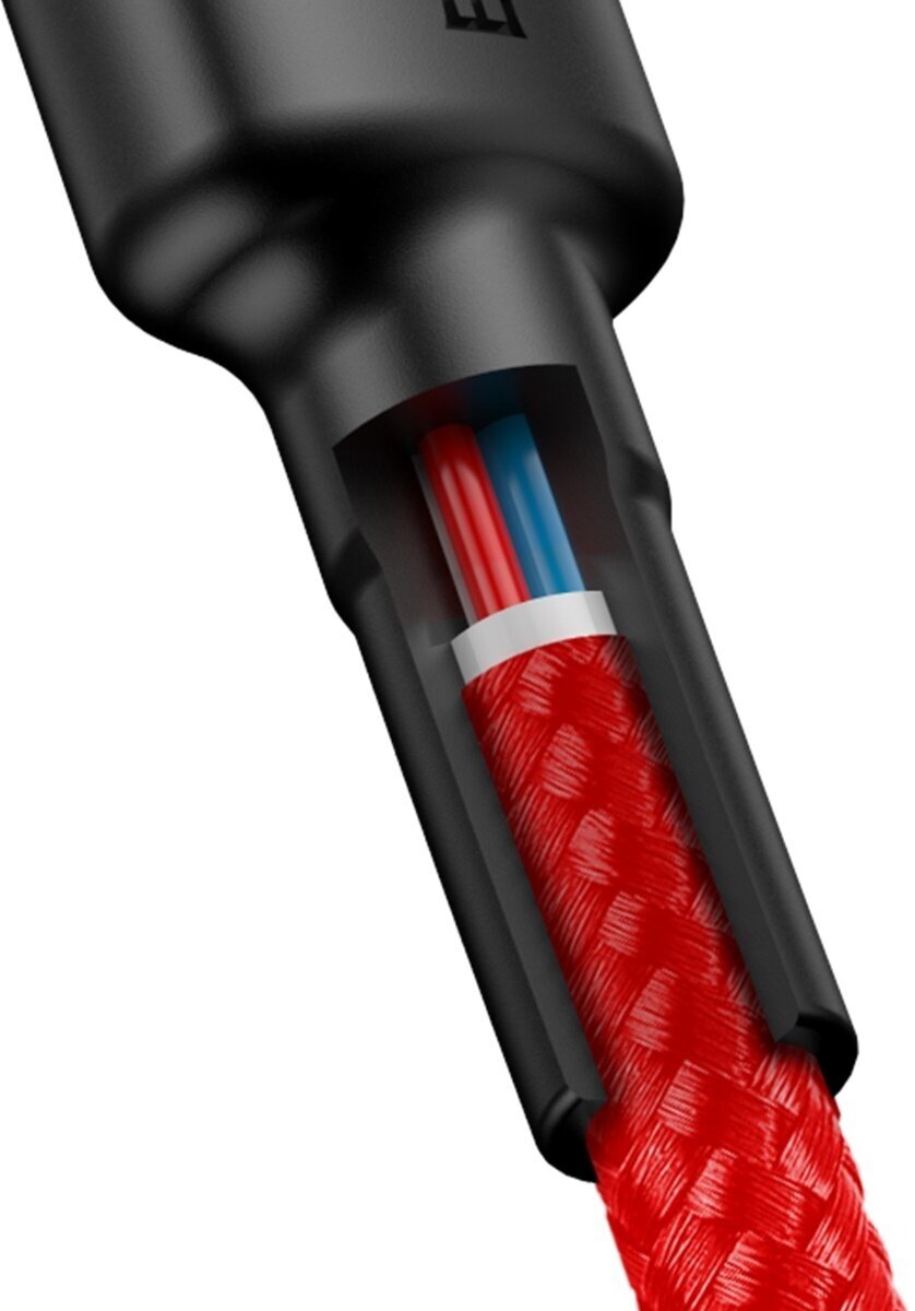 Кабель интерфейсный Baseus Type-C PD2.0 60W flash charging data line (20V 3A) 1m red+black - фото №10