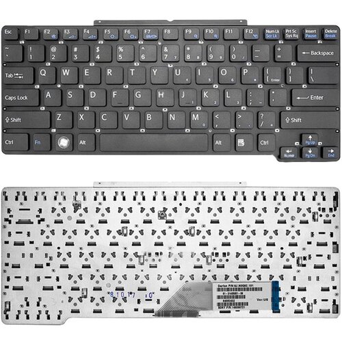 Клавиатура для ноутбука Sony Vaio VGN-SR черная, без рамки клавиатура для ноутбука sony vgn sr p n 9j n0q82 101 148088721