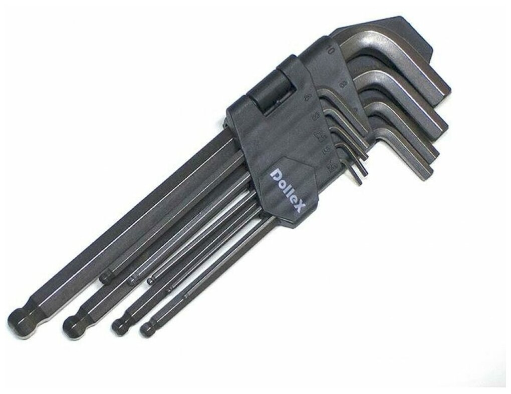 Набор ключей г-образных 1,5-10 мм с шаром L=180 мм Dollex DOLLEX SHB-009 | цена за 1 шт