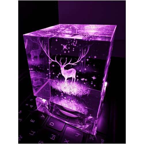 3D светильник Хрустальный куб 