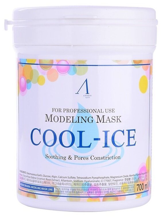 Маска для лица, 240гр, Cool Ice Modeling Mask Container, Anskin, 8809329791222