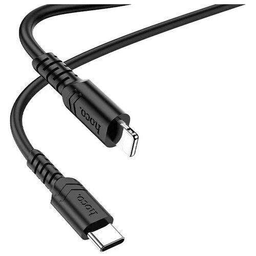 Кабель Type-C - 8 pin HOCO X62 Fortune, 1.0м, круглый, пластик, PD20W, цвет: чёрный usb c кабель wk wdc 108i lightning 8 pin pd 20w 1м tpe белый