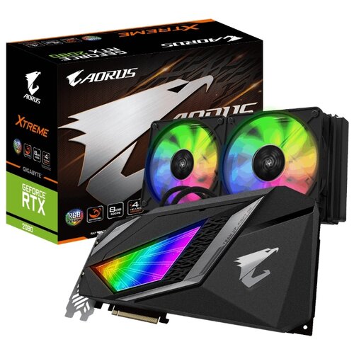 фото Видеокарта GIGABYTE AORUS GeForce RTX 2080 1890MHz PCI-E 3.0 8192MB 14140MHz 256 bit 3xHDMI 3xDisplayPort HDCP XTREME WATERFORCE Retail