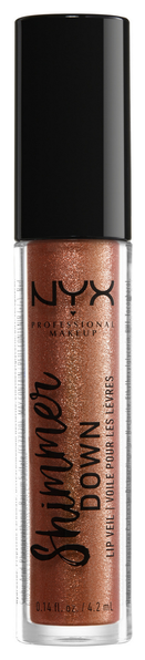 NYX professional makeup Блеск для губ Shimmer Down Lip Veil, 02 honey pie