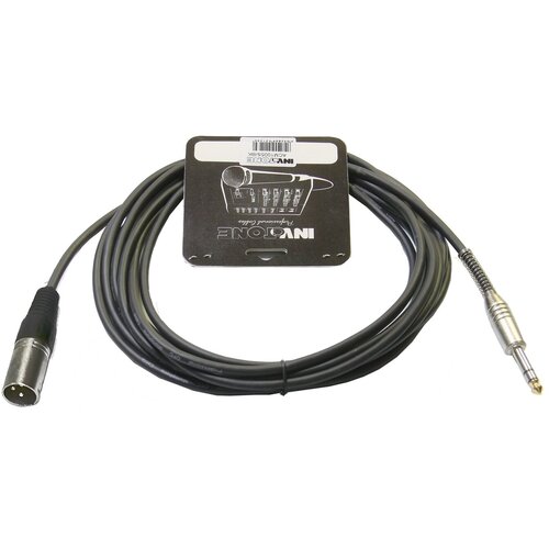 Микрофонный кабель INVOTONE ACM1003S/BK Jack 6.3 mm стерео - XLR (папа), длина 3 м. микрофонный кабель invotone acm1003s bk