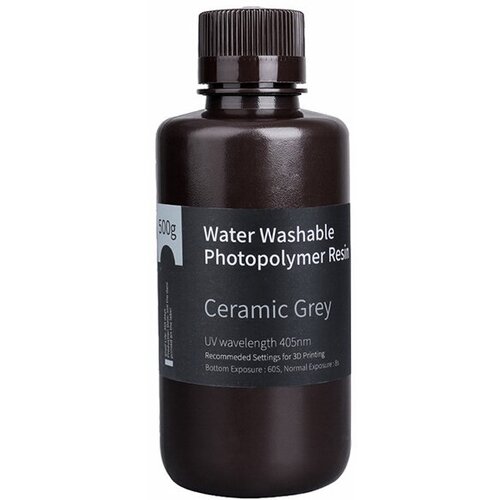 Аксессуар Фотополимер Elegoo Water Washable Resin 500ml Grey 542322-06