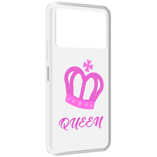 Чехол MyPads корона-королевы-розовый для Infinix NOTE 12 VIP (X672) задняя-панель-накладка-бампер