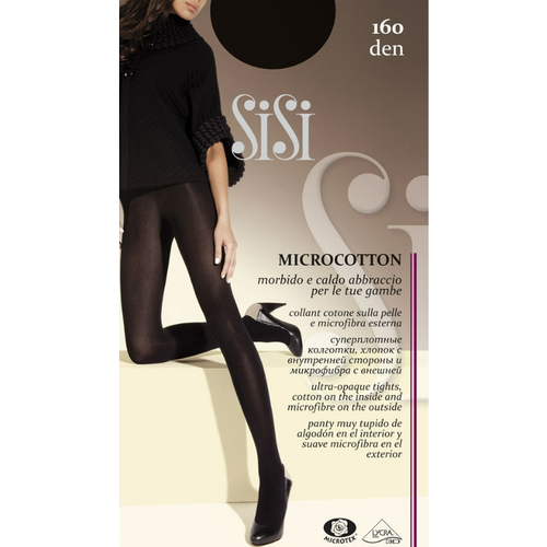 Колготки женские Sisi Microcotton 160 den (moka (коричневый), 2)