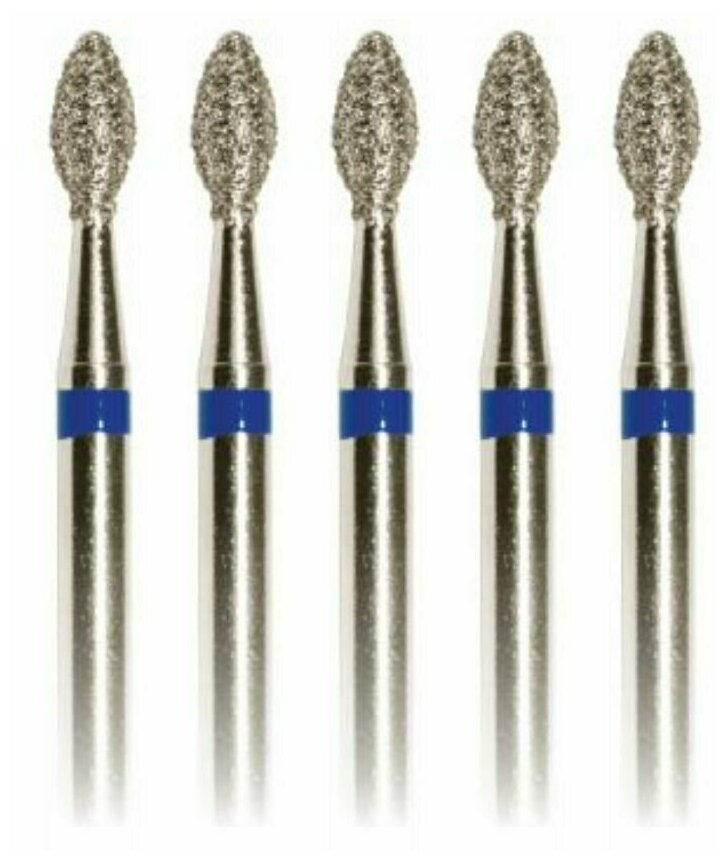 фото Бор угловой почка стандарт, средней зерн, 3,0 мм, d=1,4 мм. Комплект 5 шт. (866.204.254.030.014)