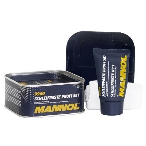 фото Mannol набор средств для ручной и механической полировки schleifpaste profi set, 0.4 л